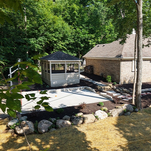 Landscape design installation